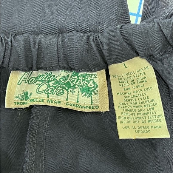 HAVANA JACKS WIDE LEG BEACH PANTS SZ LG DK NAVY RAYON BLEND BREEZY BEACH VACAY - Picture 5 of 11